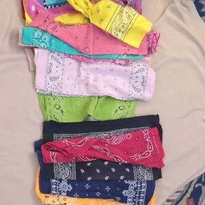 Assorted Colorful Bandana Scarves - Multicolor Pack